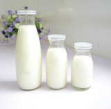 无铅玻璃瓶透明牛奶瓶子吸管便携大容量鲜奶杯酸奶玻璃瓶带盖密封