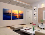 现代客厅装饰画海洋挂画地中海无框画磅礴风景艺术抽象画diy墙画