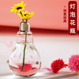 mxmade欧式创意灯泡透明玻璃花瓶摆件水培花器时尚家居饰品