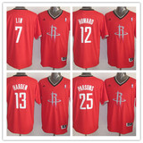 NBA球衣2013圣诞版火箭队7号林书豪12霍华德13哈登25帕森斯篮球服