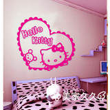 HelloKitty墙贴纸 大学女生卧室寝室KT凯蒂猫小熊爱心公主装饰贴
