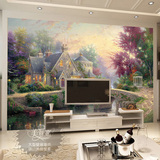 无缝大型壁画沙发卧室客厅电视背景墙纸壁纸欧式油画乡村风景421