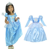 夏季女童学校演出服装生日仙蒂连衣裙舞蹈裙 迪士尼灰姑娘公主裙
