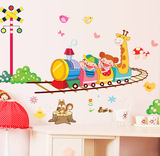 托马斯卡通小火车 可移除墙贴幼儿园装饰贴画卧室儿童房贴纸