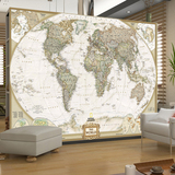 大型壁画办公室世界地图壁纸客厅卧室沙发背景墙纸立体无纺布欧式