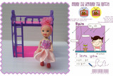 儿童/女孩 芭比娃娃公主玩具可爱barbie甜甜屋配件家具【双层床】