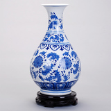174现代青花瓷花瓶 景德镇陶瓷瓷器 时尚家居工艺品摆件 客厅装饰