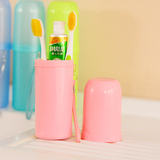 创意旅行牙具盒 透气抗菌情侣牙刷牙膏收纳盒便携式牙刷杯套装