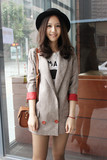 2013秋冬装韩版女装中长款修身羊毛呢子小西装长袖西服潮女士外套