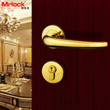 德国Mrlock pvd金色门锁室内门锁卧室房门锁 不锈钢分体执手锁具
