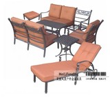 户外铸铝桌椅套件家具/铸铝桌椅沙发/花园庭院露沙发茶几套件