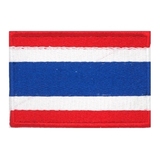 泰国国旗肩章臂章标贴徽章刺绣魔术贴 服饰包胸章贴章 可定做