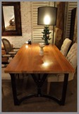美式乡村LOFT风格铁艺实木家具餐桌椅复古工作台 办公桌餐桌
