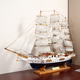 大号帆船模型 实木工艺品 一帆风顺 创意开业礼品公司办公室摆件