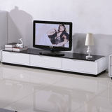 现代简约烤漆影视柜  时尚钢化玻璃电视柜组合 黑白色电视柜烤漆