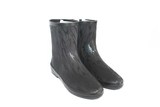 外贸品牌  时尚女士加绒保暖防雨布面可折叠轻便防滑雨靴雨鞋