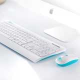 富德KM9000 超薄静音苹果白色无线键盘鼠标套装 dell华硕笔记本女