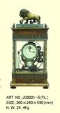 狮子滚珠球钟表 全铜机械欧式仿古典家居装饰 座钟