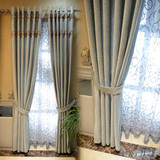 北京上门测量安装加厚雪尼尔纯色遮光窗帘定做欧式高档客厅卧室帘