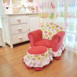 5折 韩式布艺可拆洗公主沙发 宝宝可爱休闲小沙发 儿童小花朵躺椅