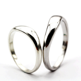 本笙原创手工饰品 若水 925银男女结婚情侣对戒指环一对包邮 礼物