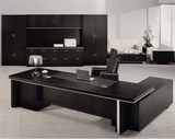 杭州办公家具时尚简约黑色老板桌办公桌大班台经理主管桌可定做