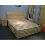 厂家特价宜家松木家具实木床卧室组合大床双人床1.8米2米定做尺寸