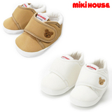 日本代购MIKIHOUSE婴儿软底学步鞋 宝宝步前鞋白色卡其色现货包邮