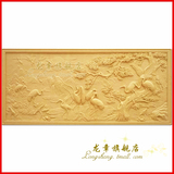 上海龙章 砂岩浮雕壁画背景墙/中式沙岩画客厅酒店装饰 仙鹤图
