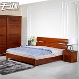宅家高端柚木床全实木床柚木家具现代中式柚木双人储物床1.8米1.5