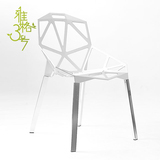 特价全铝金属椅子休闲椅酒店新中式餐椅现代简约极简创意设计师