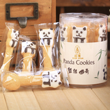手工熊猫曲奇棒饼干 罐装140g 巧克力奶油曲奇 进口原料烘焙批发