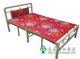 1.5/1.2/1米加固加厚铁艺折叠床单双人钢架四折木板床午休简易床