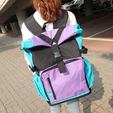 2015新款韩国代购包包 双肩包撞色包 帆布包旅行包 学背包双肩包