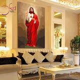 数字油画diy 订做 家居客厅人物装饰画油画  耶稣画像手绘涂鸦画