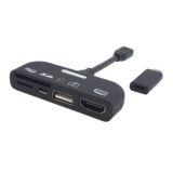三星S2 S3 S4 Micro USB 5Pin/11Pin to HDMI MHL OTG 5合1读卡器