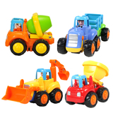 宝宝惯性工程车子套装玩具车1-3岁幼儿童非合金小汽车挖掘机模型