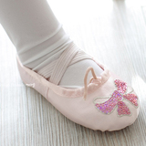 现货韩国正品代购儿童芭蕾鞋宝宝软底鞋练功鞋女童舞蹈鞋跳舞鞋11