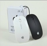 包邮苹果USB光电有线鼠标超薄台式机办公电脑笔记本鼠标通用鼠标