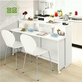 小户型可折叠餐桌子餐柜组合白色宜家折叠饭桌伸缩餐台简易家居