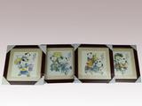 景德镇陶瓷 童子人物瓷板画装饰画壁画 家居装饰品四条屏童子包邮