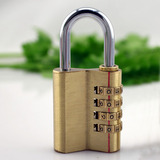 CJSJ全铜4轮密码锁 100%纯铜制造 特大号4轮挂锁 房门锁 大门锁