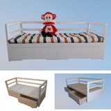 特沙发床 1.2米1米实木家具多功能儿童床松木单人床储物床实木床