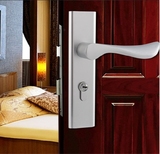 包邮特价 太空铝室内门锁 卧室房门锁白色锁具简约大气 五金锁具