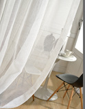 简约现代宜家窗帘客厅卧室成品双面白色透明窗纱纱帘白纱定做