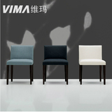 布艺餐椅北欧维玛现代简约餐椅软包椅子 实木餐椅布艺定做CM054