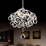 水晶吊灯 客厅餐厅卧室灯 圆形现代时尚简约欧式温馨小吊灯饰灯具