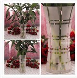 玻璃花瓶透明现代时尚简约摆件客厅餐桌家居摆设大富贵竹花瓶花器