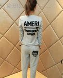 2014春装时尚新款韩版女装春季潮骷髅头外套长裤运动休闲三件套装