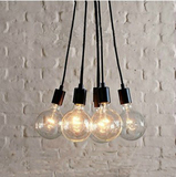 灯的艺术与设计现代简约怀旧时尚米兰复古爱迪生灯泡DIY工业吊灯